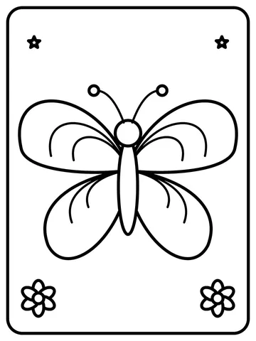 Striped wing butterfly coloring page