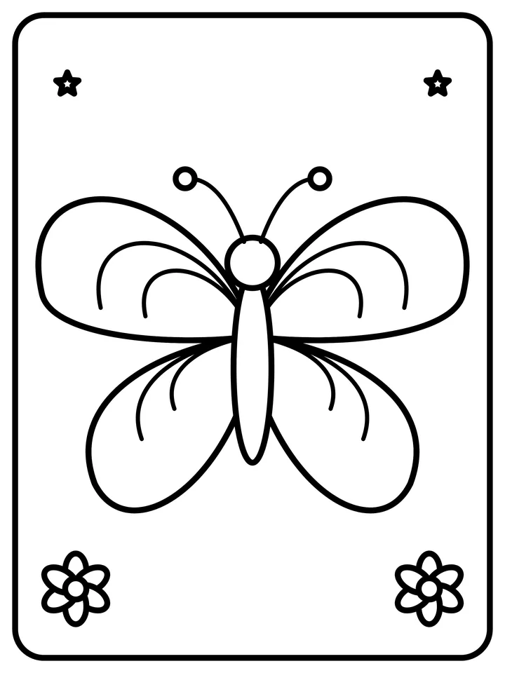 Striped wing butterfly coloring page