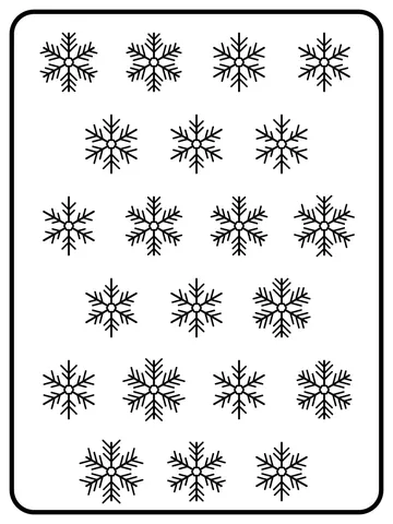 Snowflake pattern coloring page
