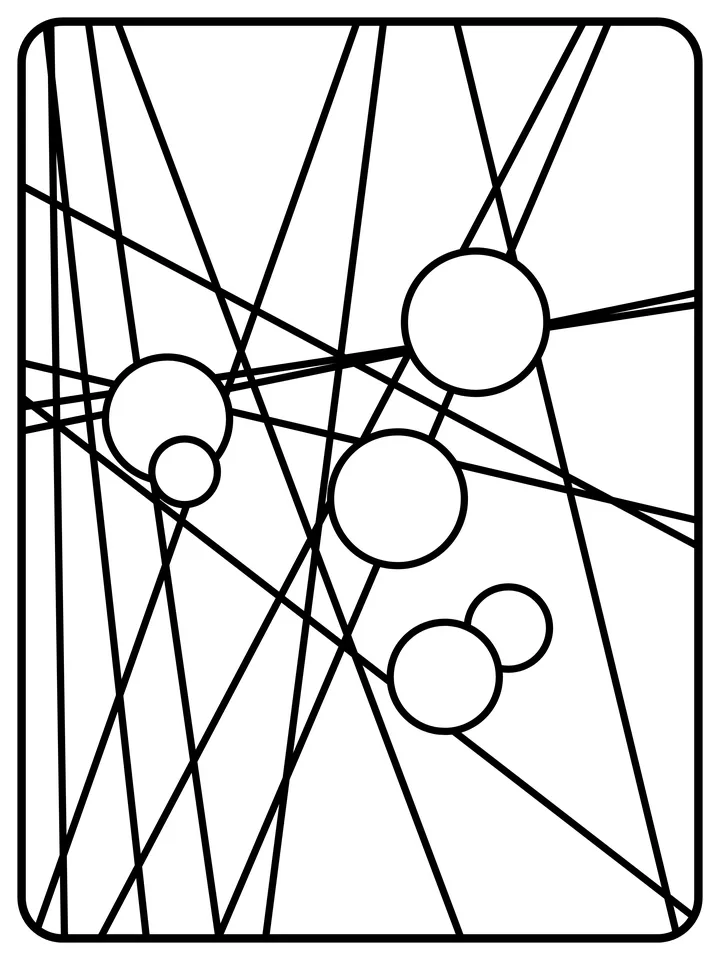 Stained glass pattern coloring page