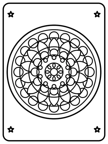 Star mandala coloring page