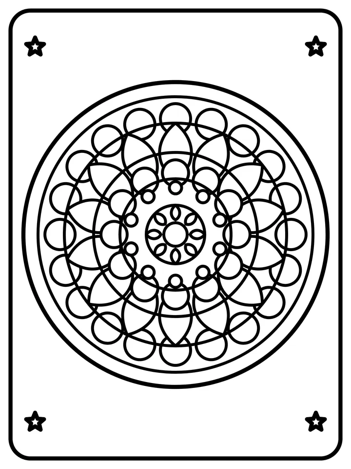Star mandala coloring page