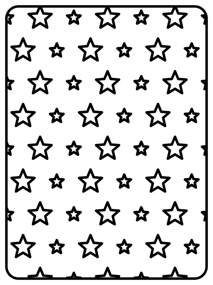Star pattern coloring page
