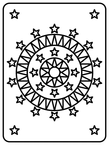 Starlight mandala coloring page