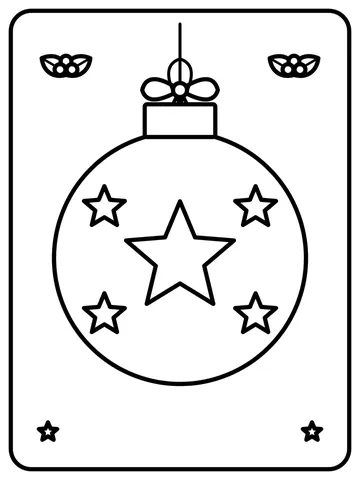 Star Christmas ornament coloring page